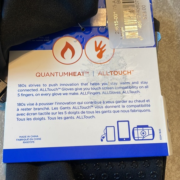 18oS Black Touch Screen Gloves - Picture 5 of 6